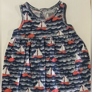 Winter Water Factory, Sailboat Dress, 6mo, 100% organic cotton
